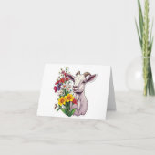 Goat Bouquet Dankeschön Karte (Vorderseite)