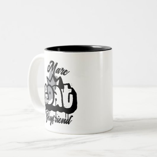 GOAT Boyfriend Graffiti Style Zweifarbige Tasse (Vorderseite Links)