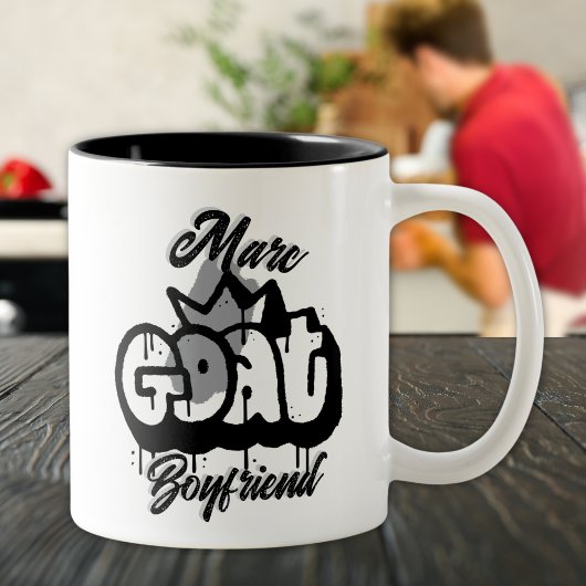 GOAT Boyfriend Graffiti Style Zweifarbige Tasse