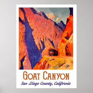 Goat Canyon, San Diego, Kalifornien Poster