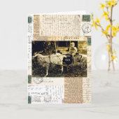 Goat Card Ephemera Karte (Gelbe Blume)