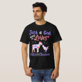 Goat Chicken Just A Girl Who Loves Goats and Chick T-Shirt (Vorne ganz)