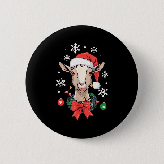 Goat Christmas Button (Vorderseite)
