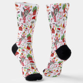 Goat Christmas Candy Canes Socken (Gewinkelt)