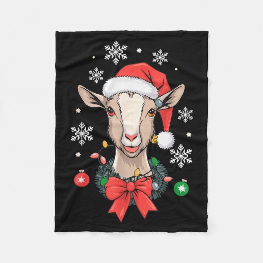 Goat Christmas Fleecedecke (Vorderseite)
