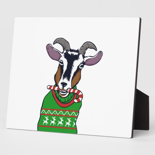 Goat Christmas Sweater Fotoplatte (Seite)