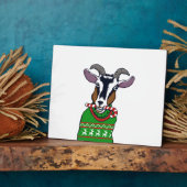 Goat Christmas Sweater Fotoplatte (Seite)