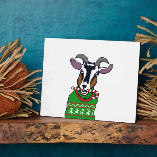 Goat Christmas Sweater Fotoplatte (Seite)