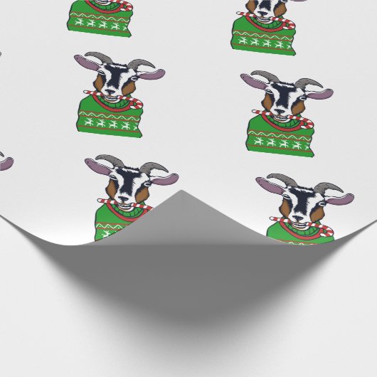 Goat Christmas Sweater Geschenkpapier (Ecke)