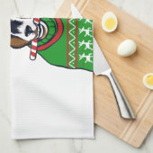 Goat Christmas Sweater Geschirrtuch (Viertel Falte)