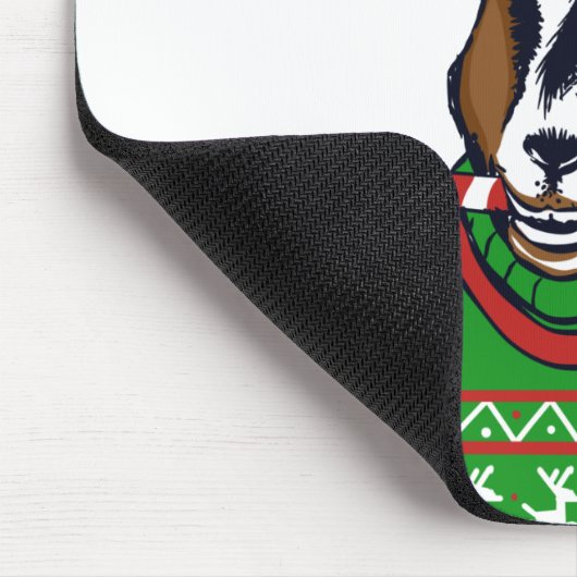 Goat Christmas Sweater Mousepad (Ecke)