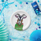 Goat Christmas Sweater Pappteller (Party)