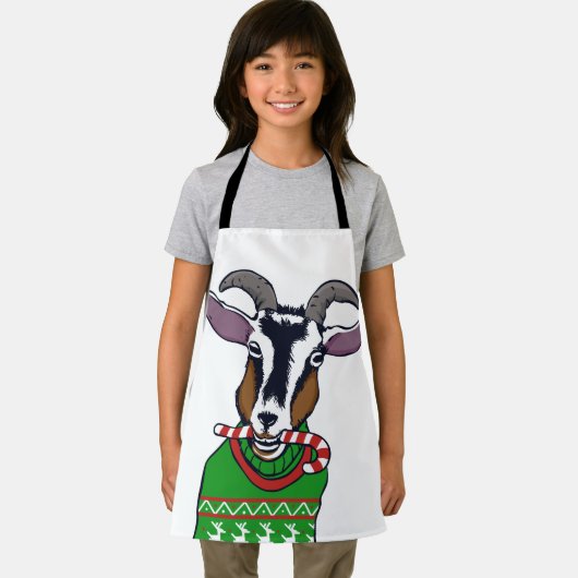 Goat Christmas Sweater Schürze (Insitu)