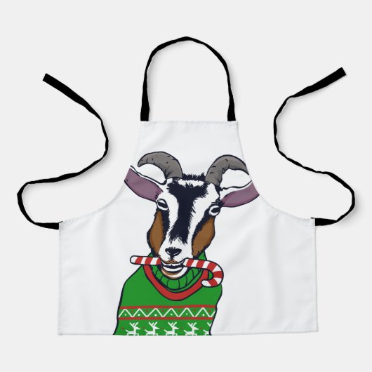 Goat Christmas Sweater Schürze (Vorderseite)