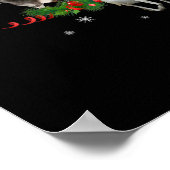 Goat Christmas Tree Snow Goat Xmas Poster (Ecke)