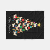 Goat Christmas Tree Xmas Holiday Men &amp; Women  Fleecedecke (Vorderseite (Horizontal))