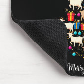 Goat Christmas Tree Xmas Holiday Men & Women Mousepad (Ecke)