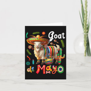 Goat Cinco De Mayo Mexican Sombrero Floral Guitar Karte