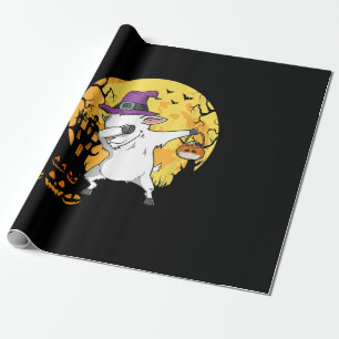 Goat Dabbing Hexe Pumpkin Funny Hund Halloween Geschenkpapier