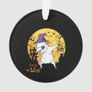 Goat Dabbing Hexe Pumpkin Funny Hund Halloween Ornament