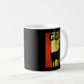 Goat Disco Retro Vintage Ziege Lover Kaffeetasse (VorderseiteRechts)