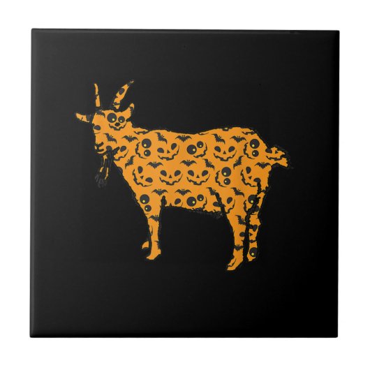 Goat Easy Halloween Fliese (Vorderseite)