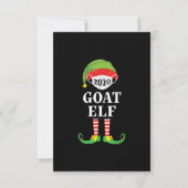 Goat Elf Matching Christmas Group Party Pjs Family RSVP Karte (Vorderseite)