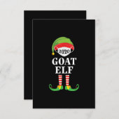 Goat Elf Matching Christmas Group Party Pjs Family RSVP Karte (Vorne/Hinten)