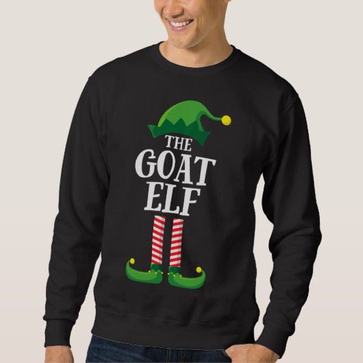 Goat Elf Matching Familienweihnachtliches Party Sweatshirt (Vorderseite)