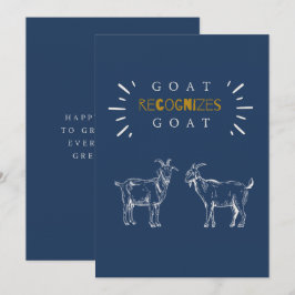 'GOAT erkennt GOAT' Lustige Geburtstagskarte für V Karte