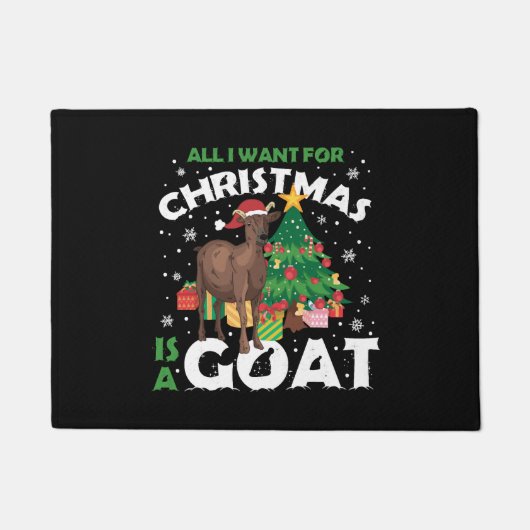 Goat For Christmas Funny Christmas Gift Fußmatte (Vorderseite)