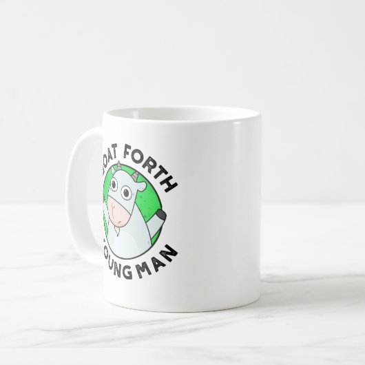 Goat Forth Young Man Funny Animal Pub Kaffeetasse (Vorderseite Links)