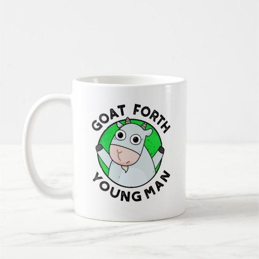 Goat Forth Young Man Funny Animal Pub Kaffeetasse (Links)