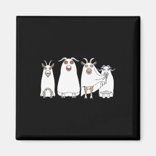 Goat Ghost Halloween Bauer Goat Lover Beängstigend Magnet