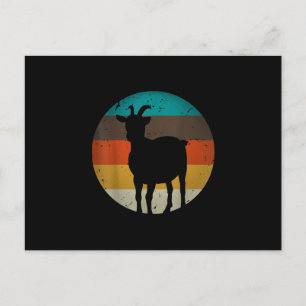 Goat Gift Vintage Retro Funny Dairy Farmer Animal Ankündigungspostkarte