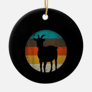 Goat Gift Vintage Retro Funny Dairy Farmer Animal Keramik Ornament