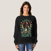 Goat Goat T-Shirt Famer T-Shirt Goa Funny Sweatshirt (Vorne ganz)