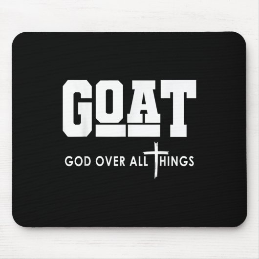 Goat God Over All Things Funny Jesus Christlich _1 Mousepad (Vorne)