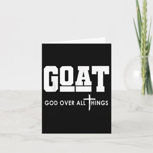Goat God Over All Things Funny Jesus Christlich Karte (Vorderseite)