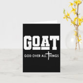 Goat God Over All Things Funny Jesus Christlich Karte (Gelbe Blume)