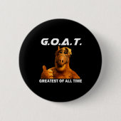 Goat Greatest Of All Time Funny Meme Button (Vorderseite)