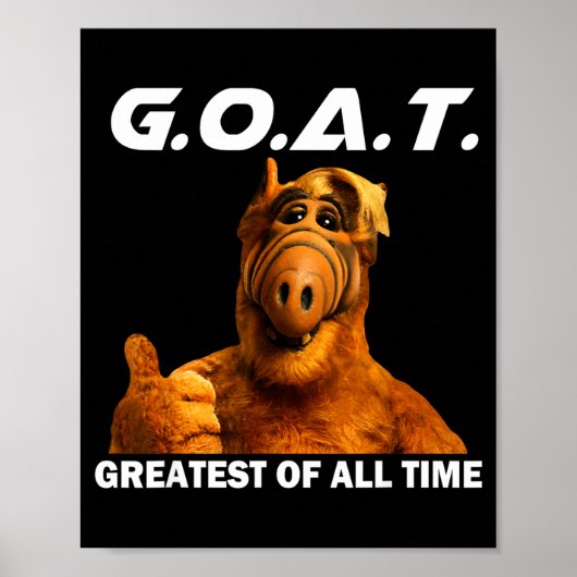 Goat Greatest Of All Time Funny Meme Poster (Vorne)