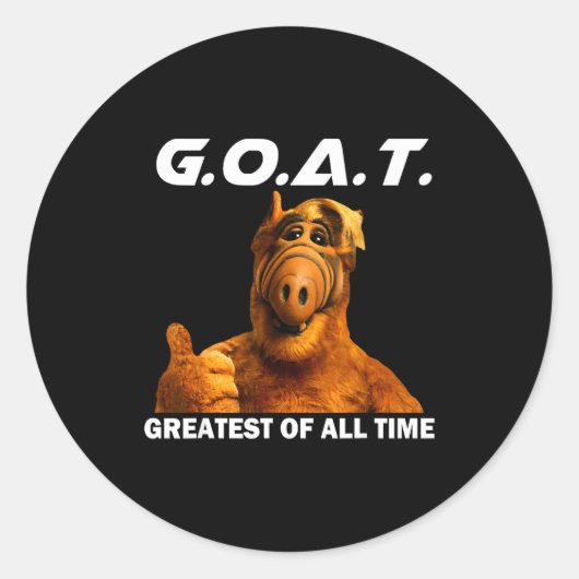 Goat Greatest Of All Time Funny Meme  Runder Aufkleber (Vorderseite)