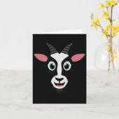 Goat Halloween Costume Goat Face Lazy Halloween Co Karte (Gelbe Blume)