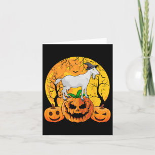 Goat Halloween Hexenkürbis Funny Goat Lover Hall Karte