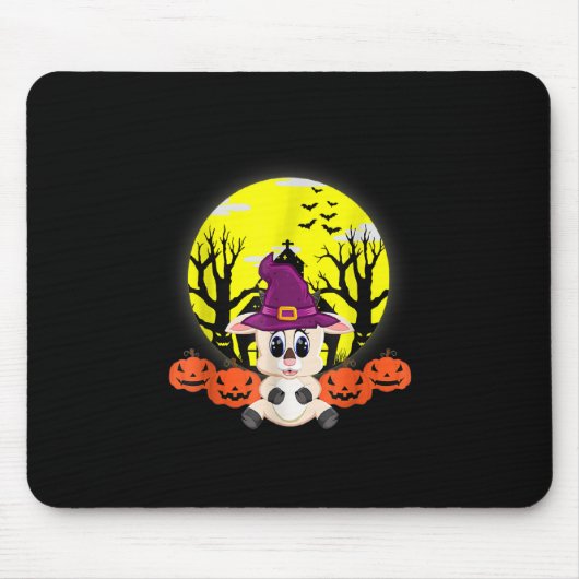 Goat Halloween Pumpkin Funny Halloween Kostüm Mousepad (Vorne)