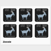 GOAT Handmade Geschenksoaps Loaps Käse CUSTOM Quadratischer Aufkleber (Blatt)