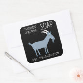 GOAT Handmade Geschenksoaps Loaps Käse CUSTOM Quadratischer Aufkleber (Umschlag)