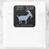 GOAT Handmade Geschenksoaps Loaps Käse CUSTOM Quadratischer Aufkleber (Tasche)