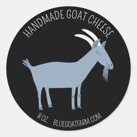 GOAT Handmade Geschenksoaps Loaps Käse CUSTOM Runder Aufkleber (Vorderseite)